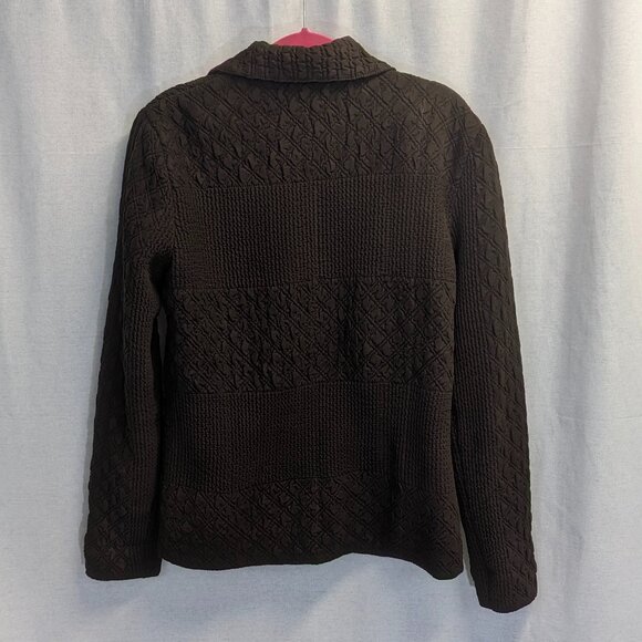 Chico's *Size 1 (See information below) Cocoa Brown Jacket - Picture 3 of 16